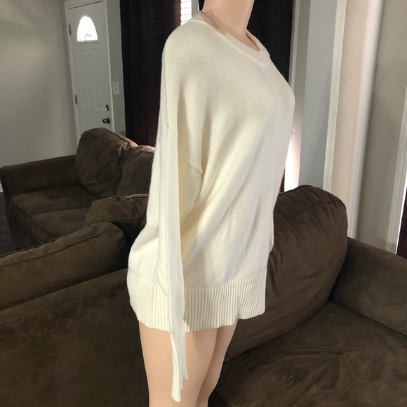 Philosophy Sweater Cream Ivory Pullover soft Blouse Large Woman Top Winter Comfy - Picture 5 of 7